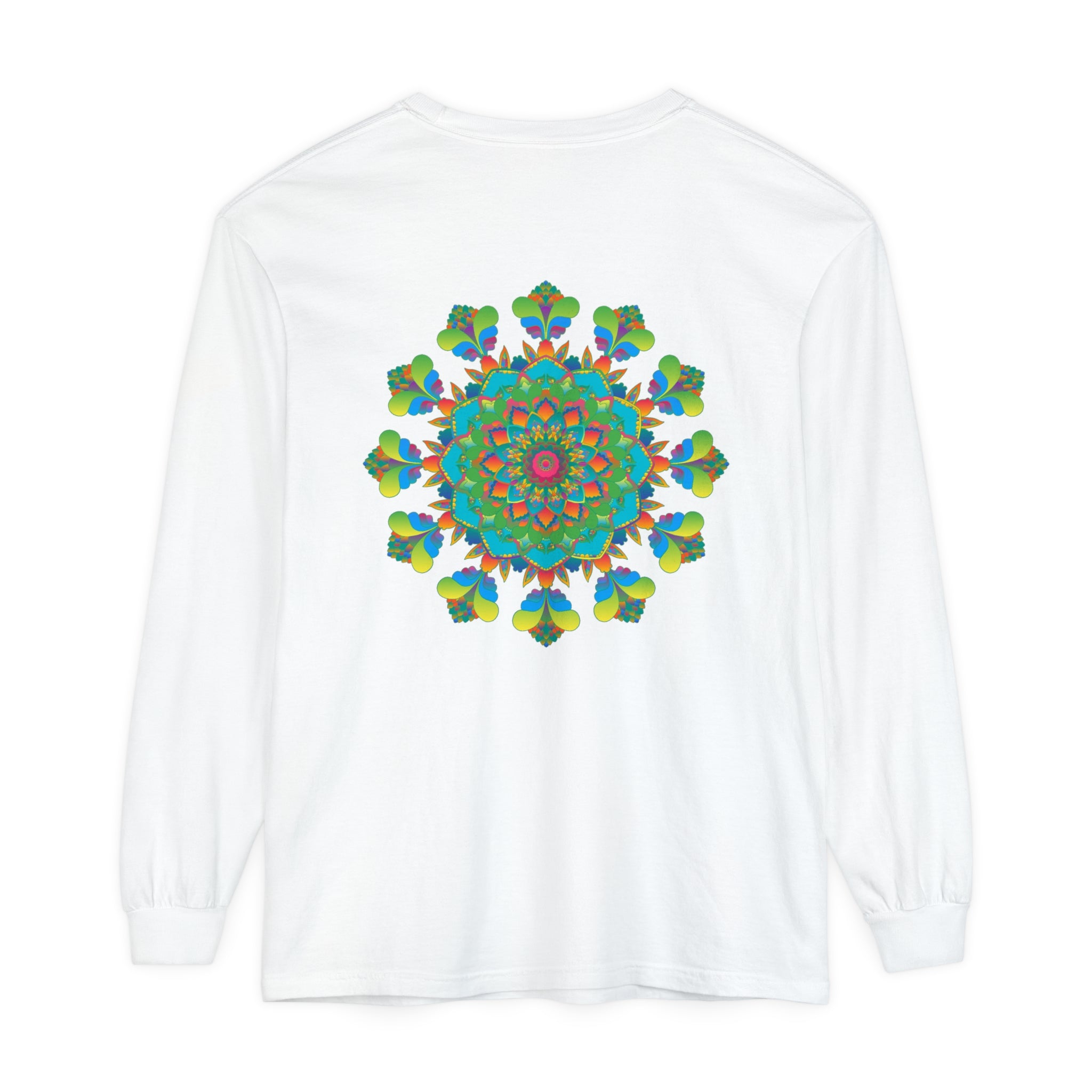 Unique and colorful Psychedelic Mandala Tie Dye Long Sleeve T-Shirt for men and women
