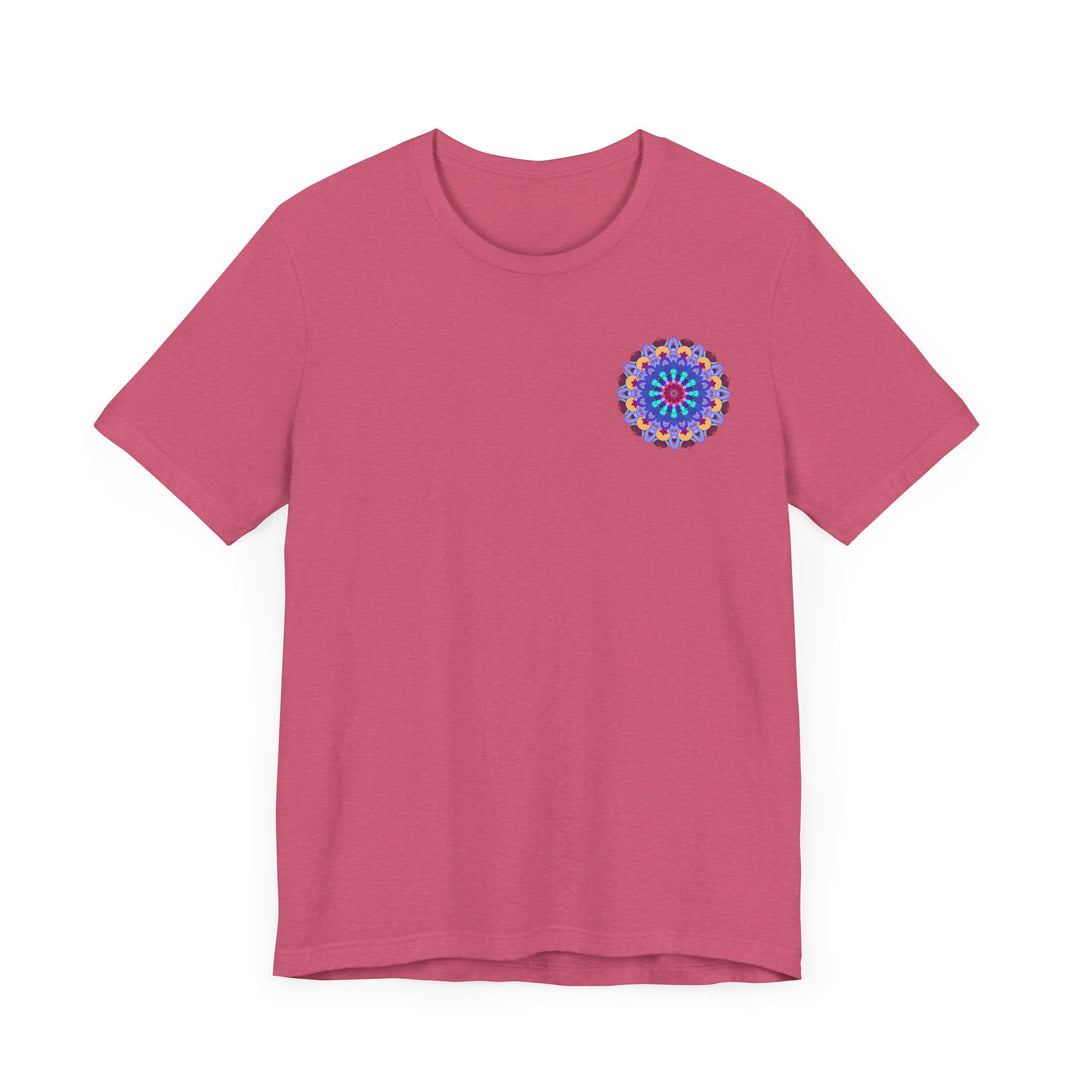 A colorful Mandala Peace & Harmony T-Shirt featuring spiritual art and intricate designs