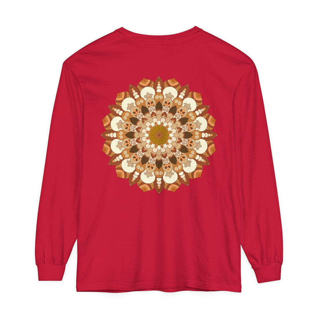 Intricate Mandala Unisex Long Sleeve T-Shirt with detailed and colorful design