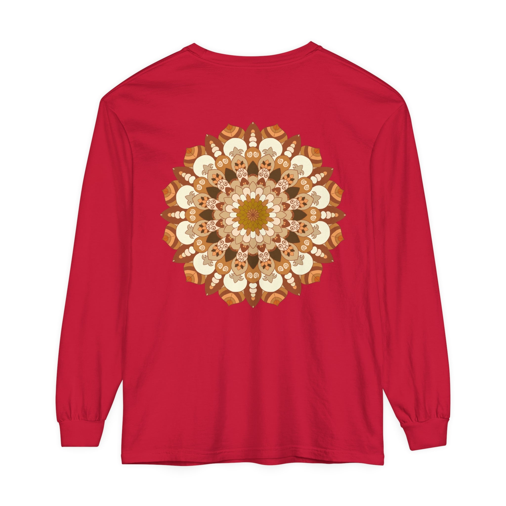 Intricate Mandala Unisex Long Sleeve T-Shirt with detailed and colorful design