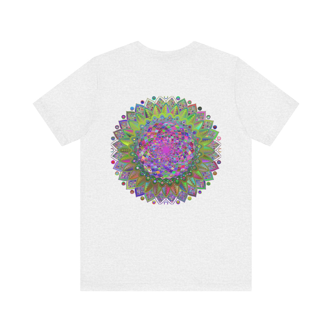 Colorful mandala tee representing spiritual growth and harmony