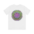 Colorful mandala tee representing spiritual growth and harmony