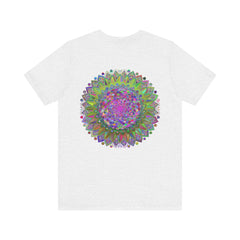 Colorful mandala tee representing spiritual growth and harmony