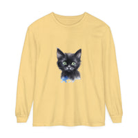 Black Cat Watercolor Unisex T-Shirt featuring a stunning hand-painted feline design