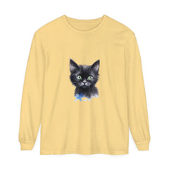 Black Cat Watercolor Unisex T-Shirt featuring a stunning hand-painted feline design