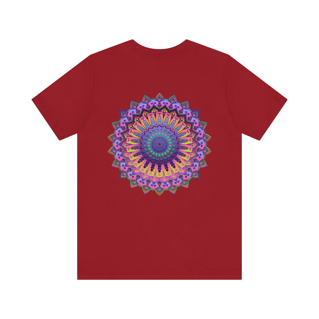 Vibrant mandala t-shirt featuring intricate design for spiritual peace and harmony