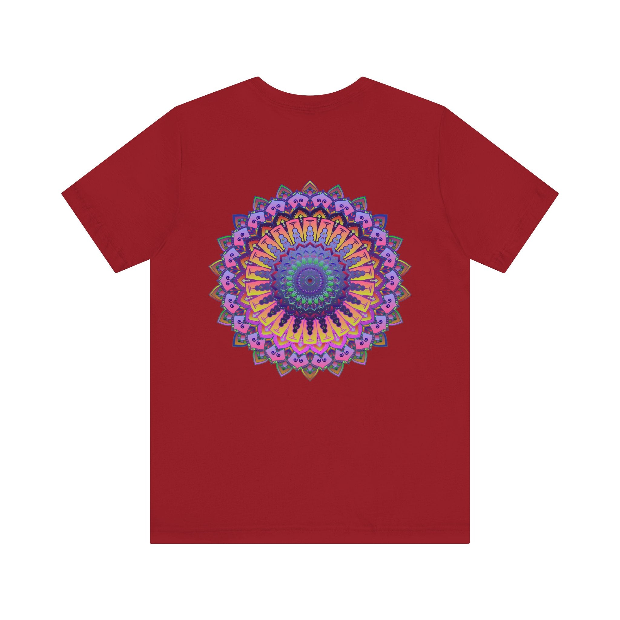 Vibrant mandala t-shirt featuring intricate design for spiritual peace and harmony