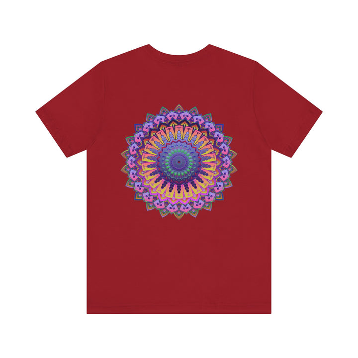 Vibrant mandala t-shirt featuring intricate design for spiritual peace and harmony