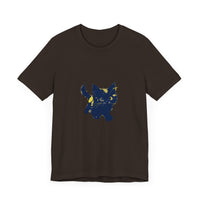 Black Cat Mystery T-Shirt - Cute & Playful: A black t-shirt featuring a playful and adorable black cat design