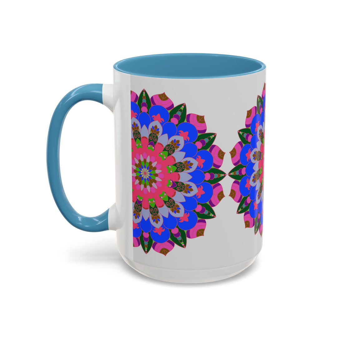 Colorful and intricate design of a Mandala Mug, perfect for morning coffee or tea