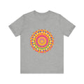 Vibrant and detailed mandala pattern tee in multiple colors and intricate design