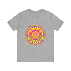 Vibrant and detailed mandala pattern tee in multiple colors and intricate design
