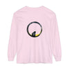 Black Cat Moon Glow Long Sleeve T-Shirt, a stylish and cozy option for Halloween lovers