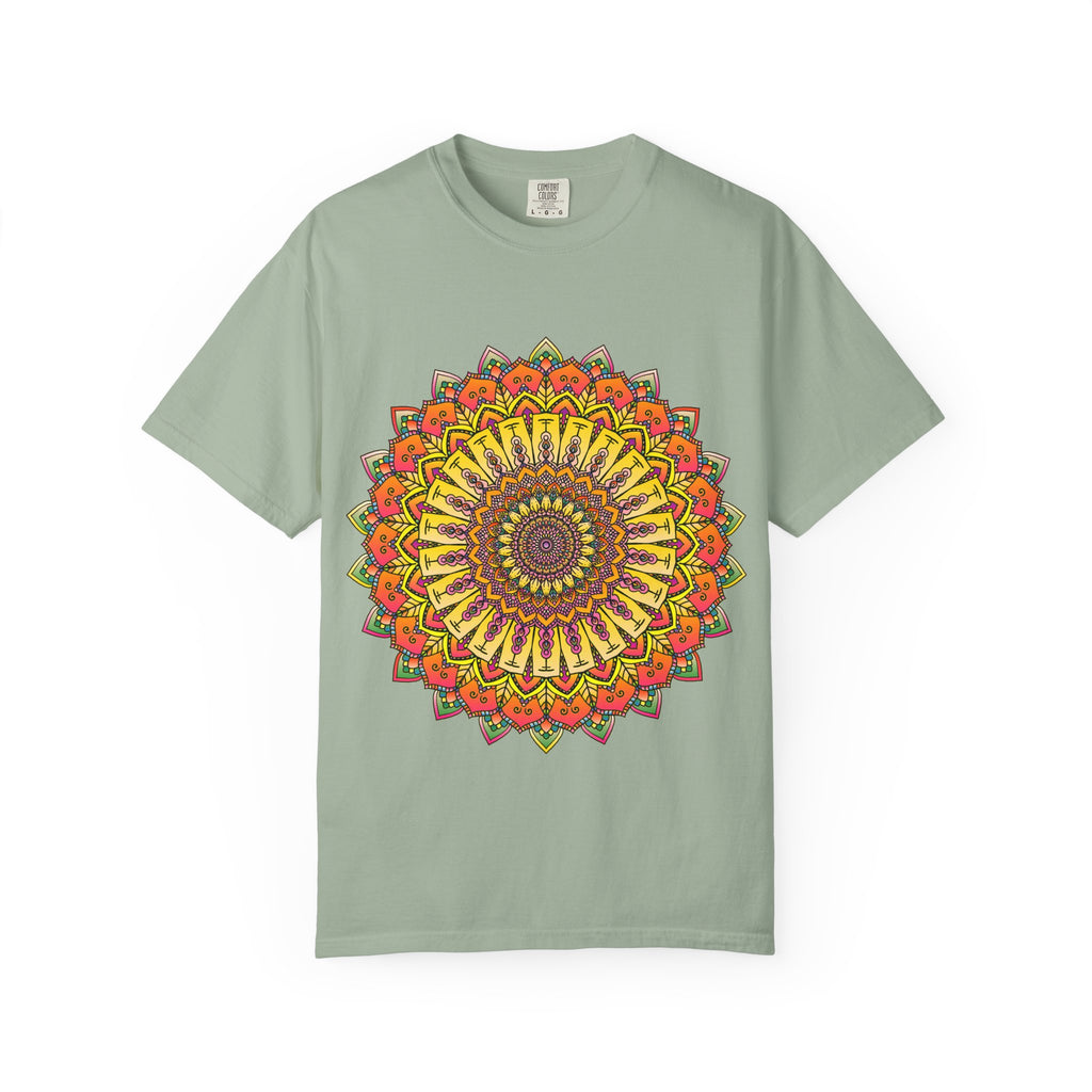 Sunburst Mandala T-Shirt — Vibrant Floral Boho Graphic Tee