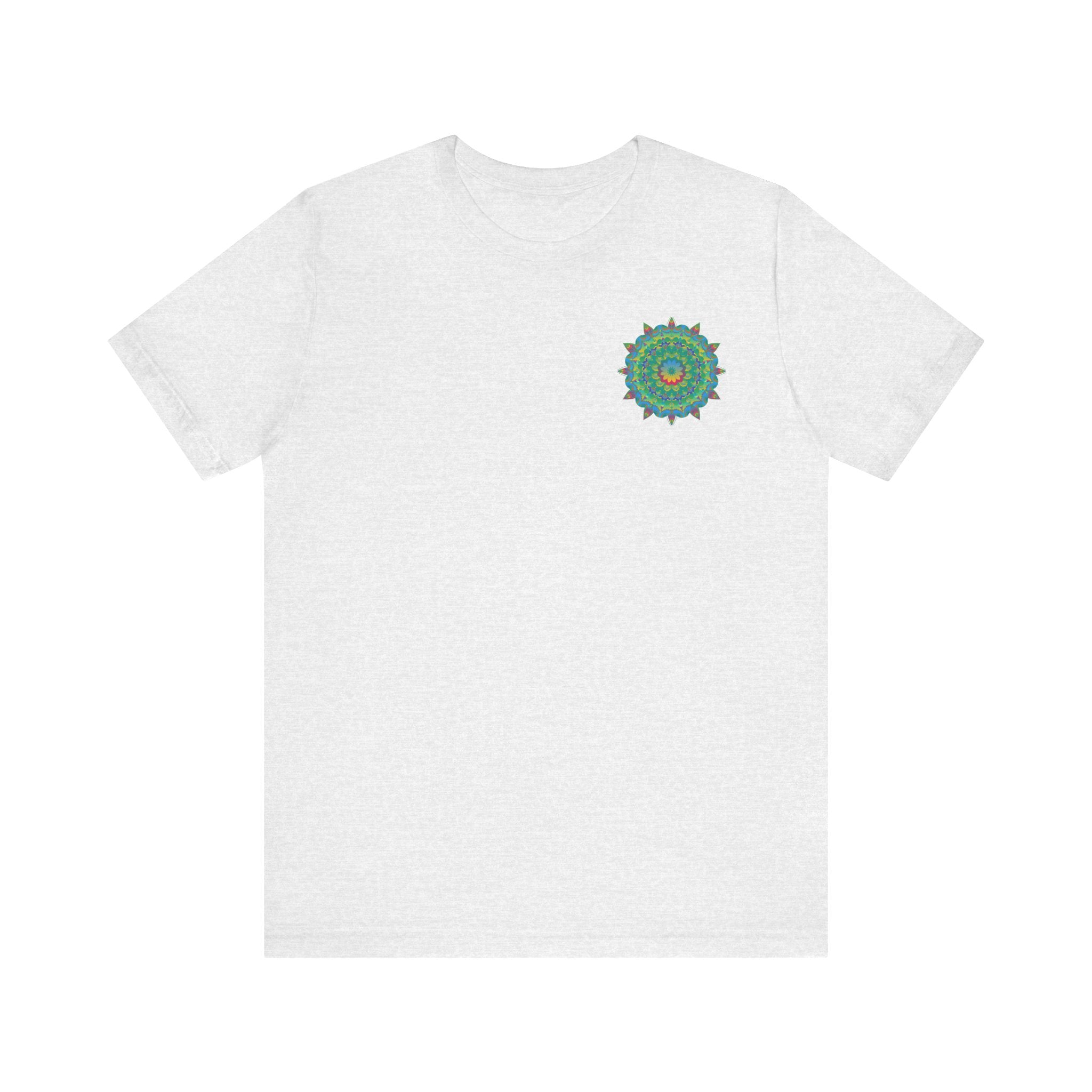 Colorful Mandala Tee representing spiritual peace and harmony, perfect for meditation and yoga practice