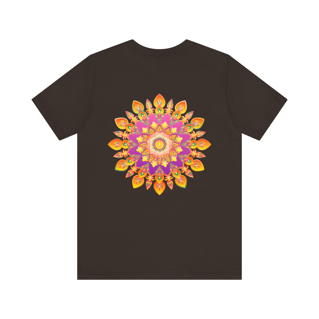 Vibrant Mandala T-Shirt featuring intricate design symbolizing peace and harmony