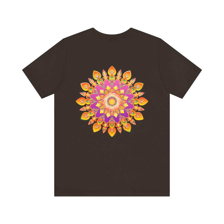 Vibrant Mandala T-Shirt featuring intricate design symbolizing peace and harmony