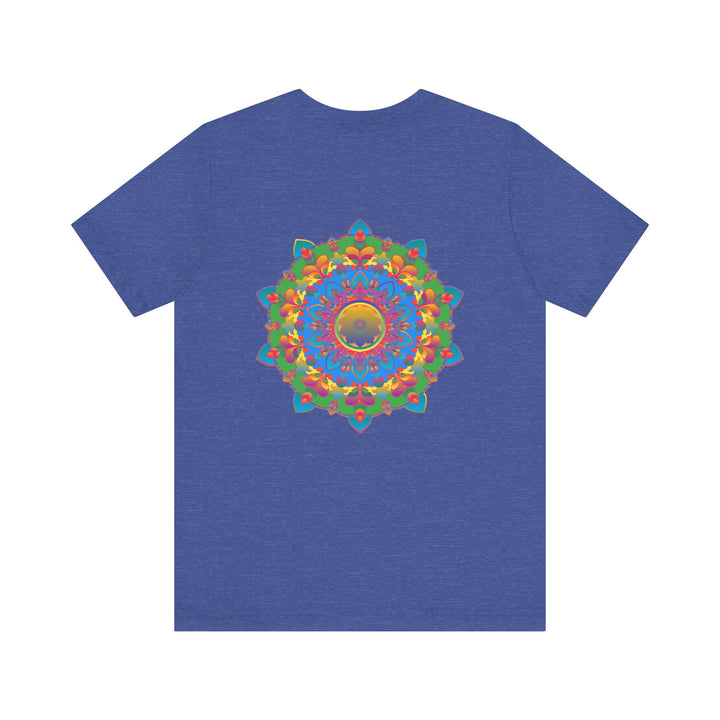 A colorful and intricate mandala design adorns this Vibrant Mandala Tee, evoking a sense of spiritual peace and harmony