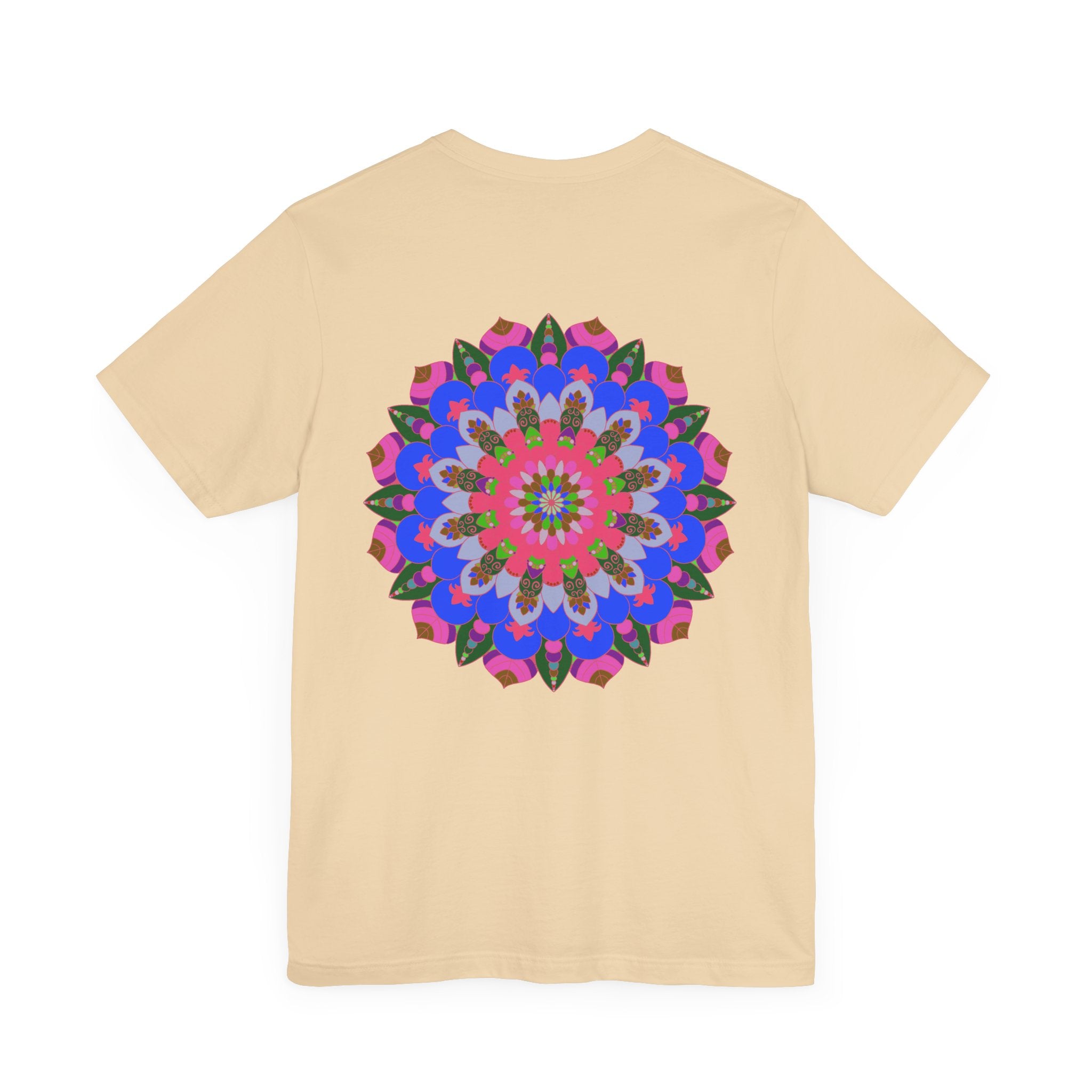 Vibrant Mandala Tee showcasing intricate design inspired by spiritual peace and harmony, perfect for embracing positive energy and mindfulness