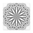Handmade Mandala Art - Black & White Wall Art - Matte Canvas, Stretched, 125 alt text 5