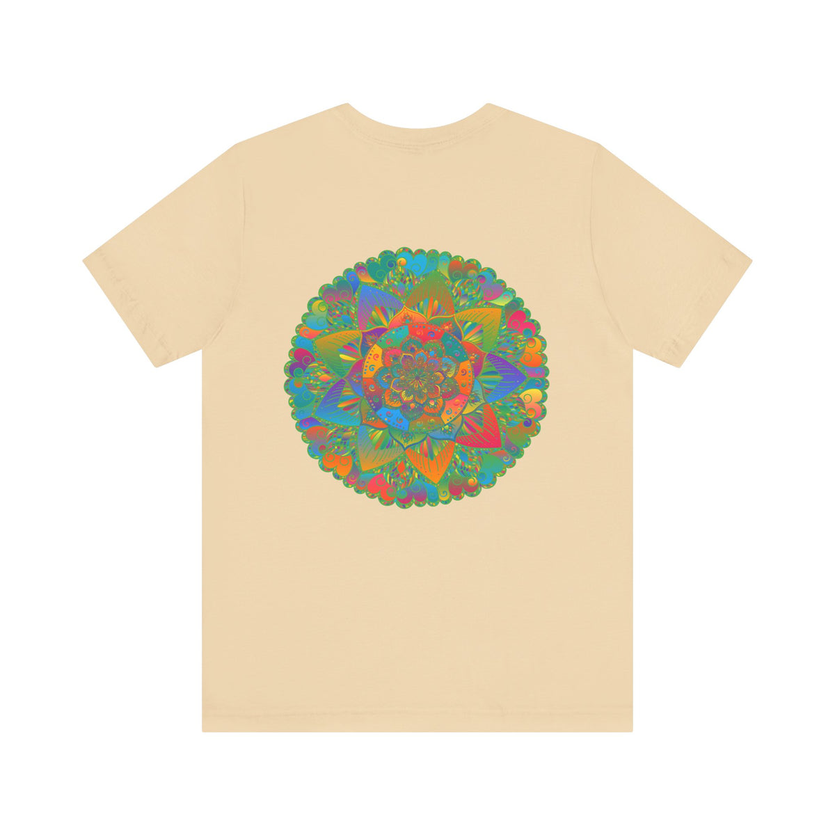 A vibrant mandala t-shirt featuring intricate designs for spiritual peace and harmony, perfect for expressing your inner zen and positive energy