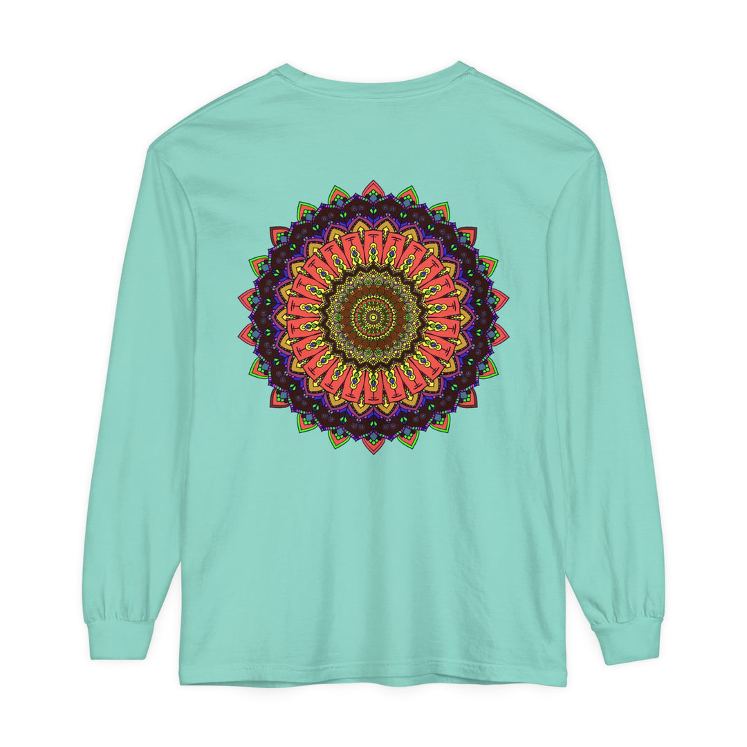 Intricate Mandala Long Sleeve T-Shirt featuring a colorful and detailed design