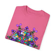 Unisex Mandala T-Shirt featuring Hand-Drawn Mandala Art on 100% Ring-Spun Cotton, Garment-Dyed for Extra Comfort