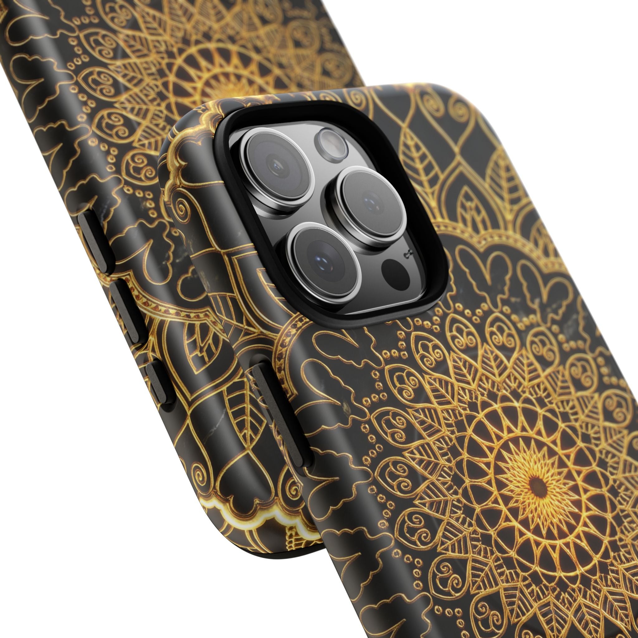 Mandala Gold Phone Case — Tough Magnetic iPhone Cover