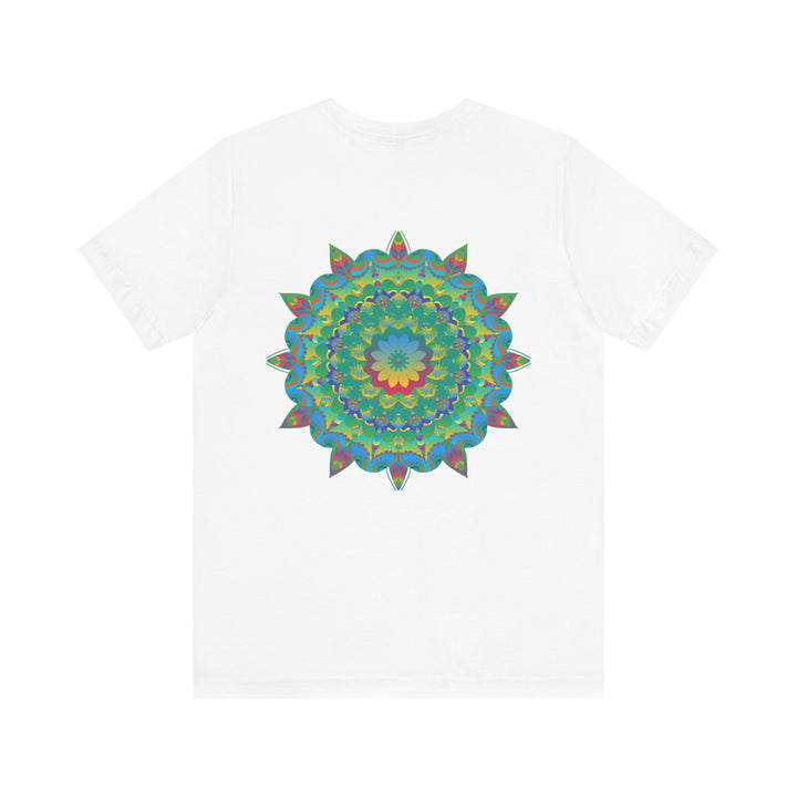 Beautiful mandala tee with intricate design symbolizing spiritual peace and harmony