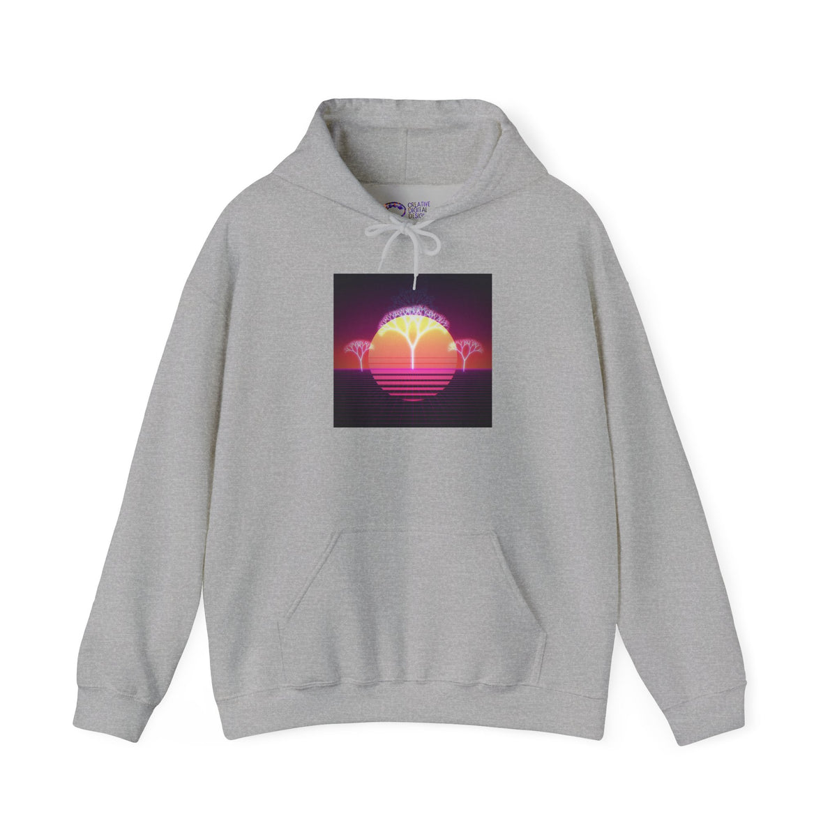 Felpa con cappuccio Retro Sunset Tree of Life
