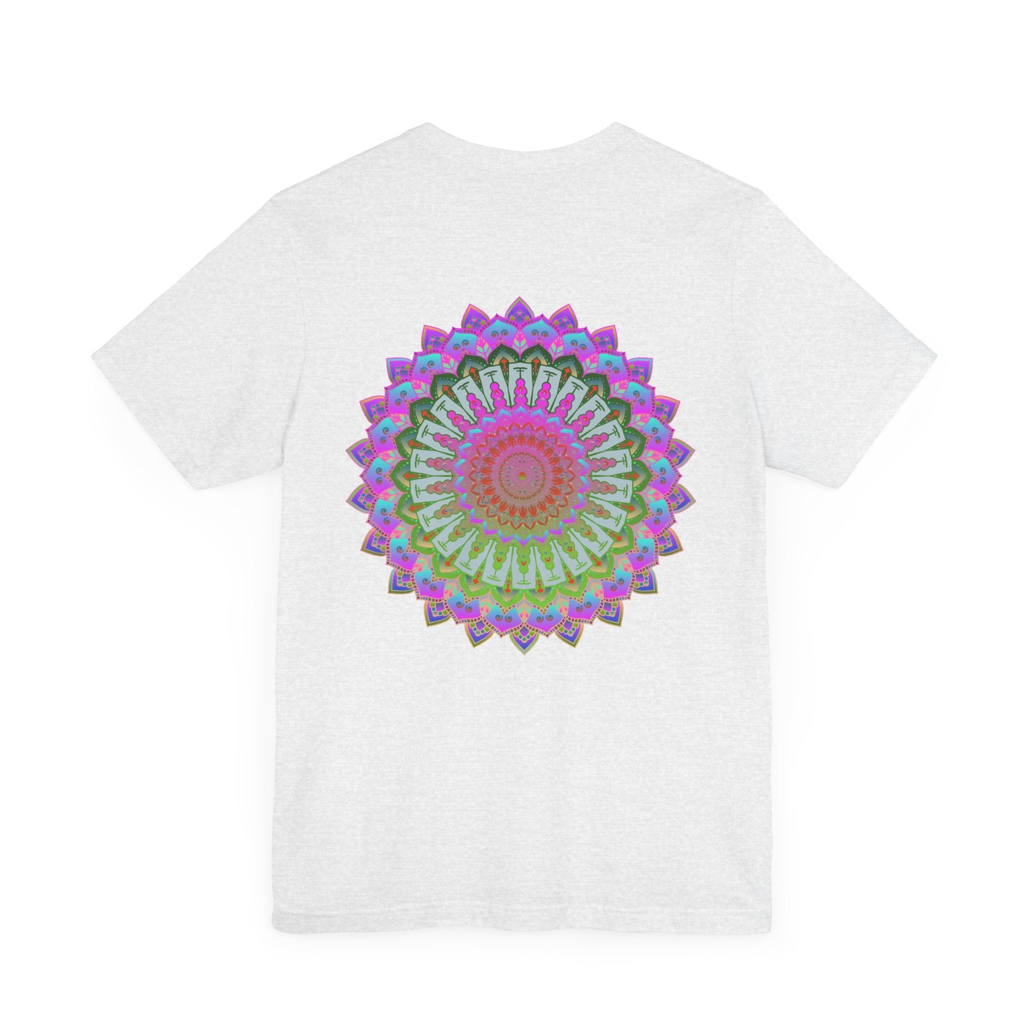 Colorful and intricate mandala design t-shirt symbolizing spiritual peace and harmony