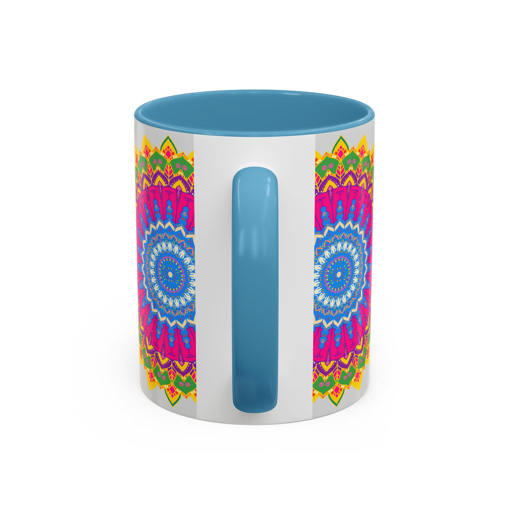 Colorful geometric design Mandala Art Mug, perfect for adding artistic flair to your morning coffee routine