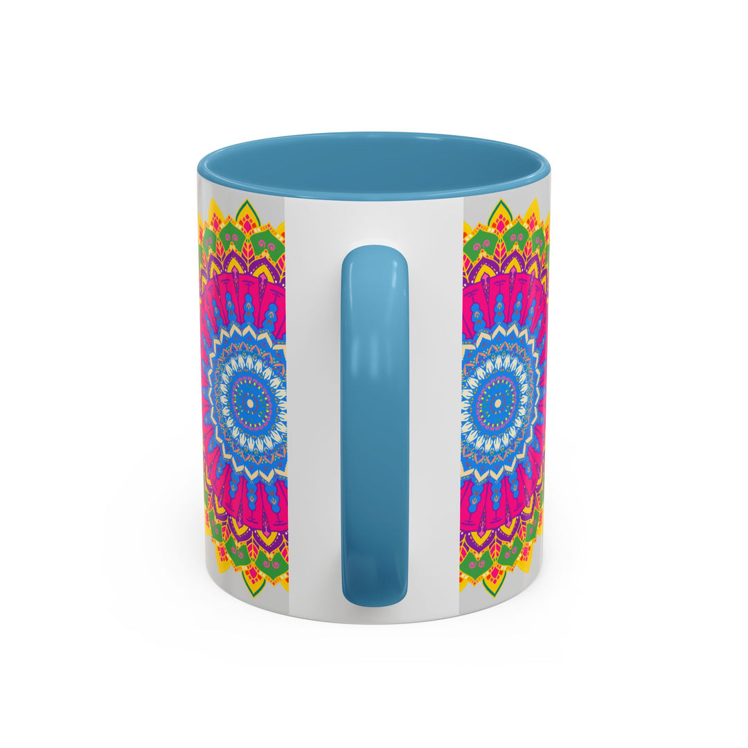 Colorful geometric design Mandala Art Mug, perfect for adding artistic flair to your morning coffee routine