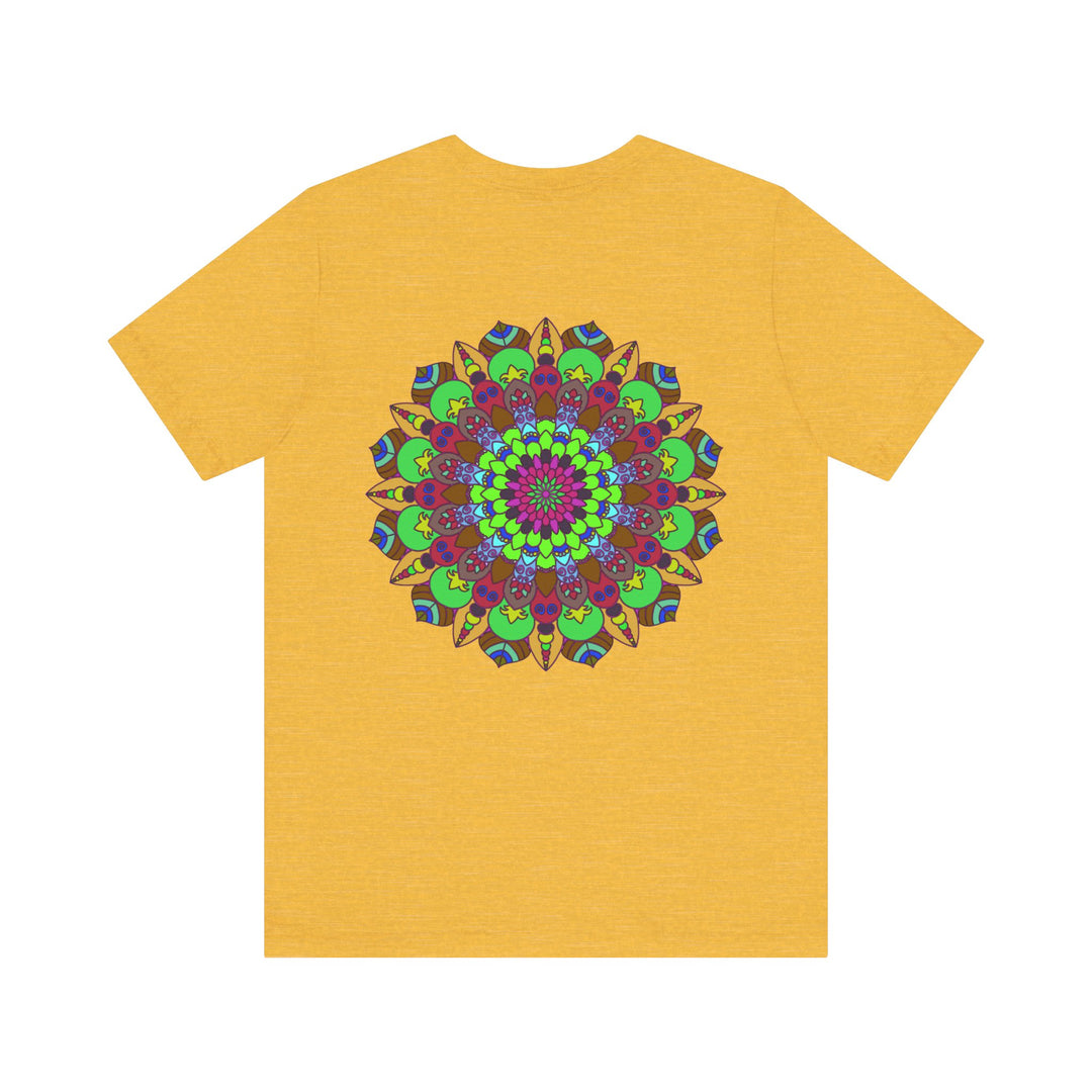 Stunning mandala t-shirt with vibrant colors and peaceful design