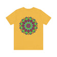 Stunning mandala t-shirt with vibrant colors and peaceful design