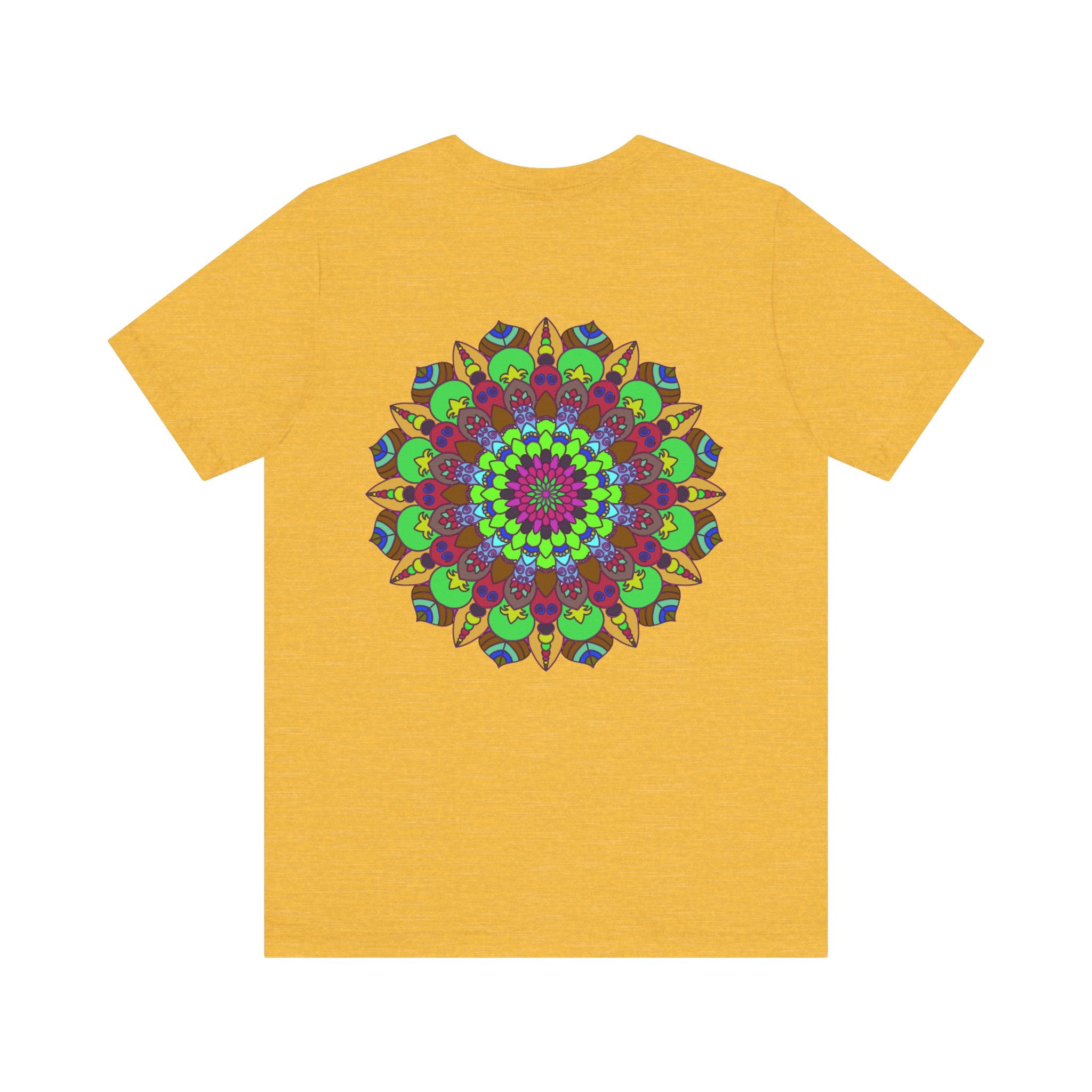 Stunning mandala t-shirt with vibrant colors and peaceful design