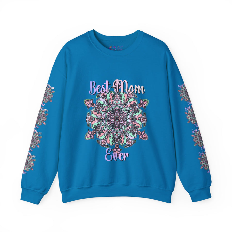 Mandala Design Sweatshirt in Soft Pink and Lavender for Moms