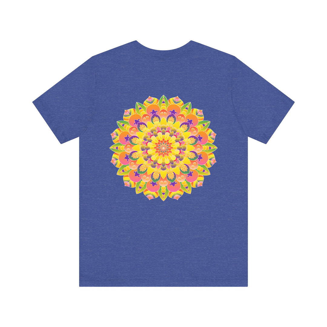 Vibrant Mandala Tee featuring intricate design promoting Peace & Harmony