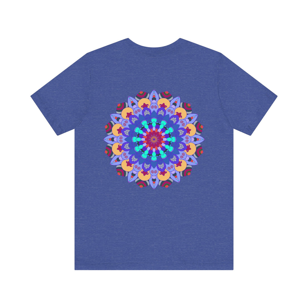 Beautiful mandala design t-shirt promoting peace and harmony through spiritual art