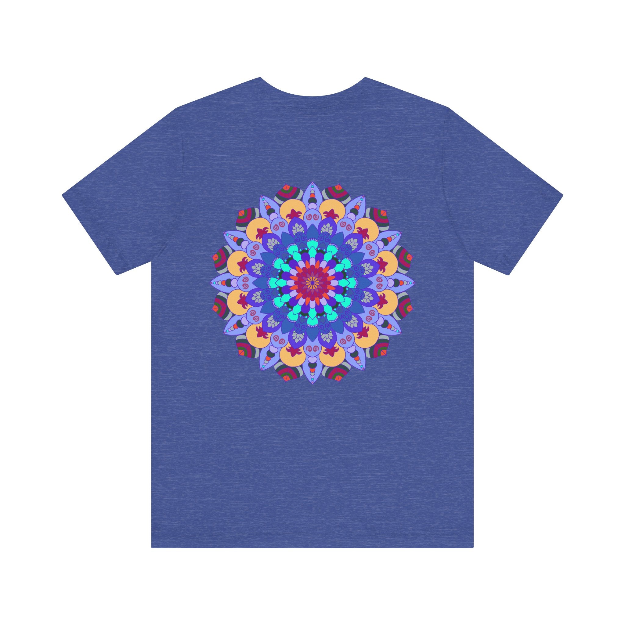 Beautiful mandala design t-shirt promoting peace and harmony through spiritual art