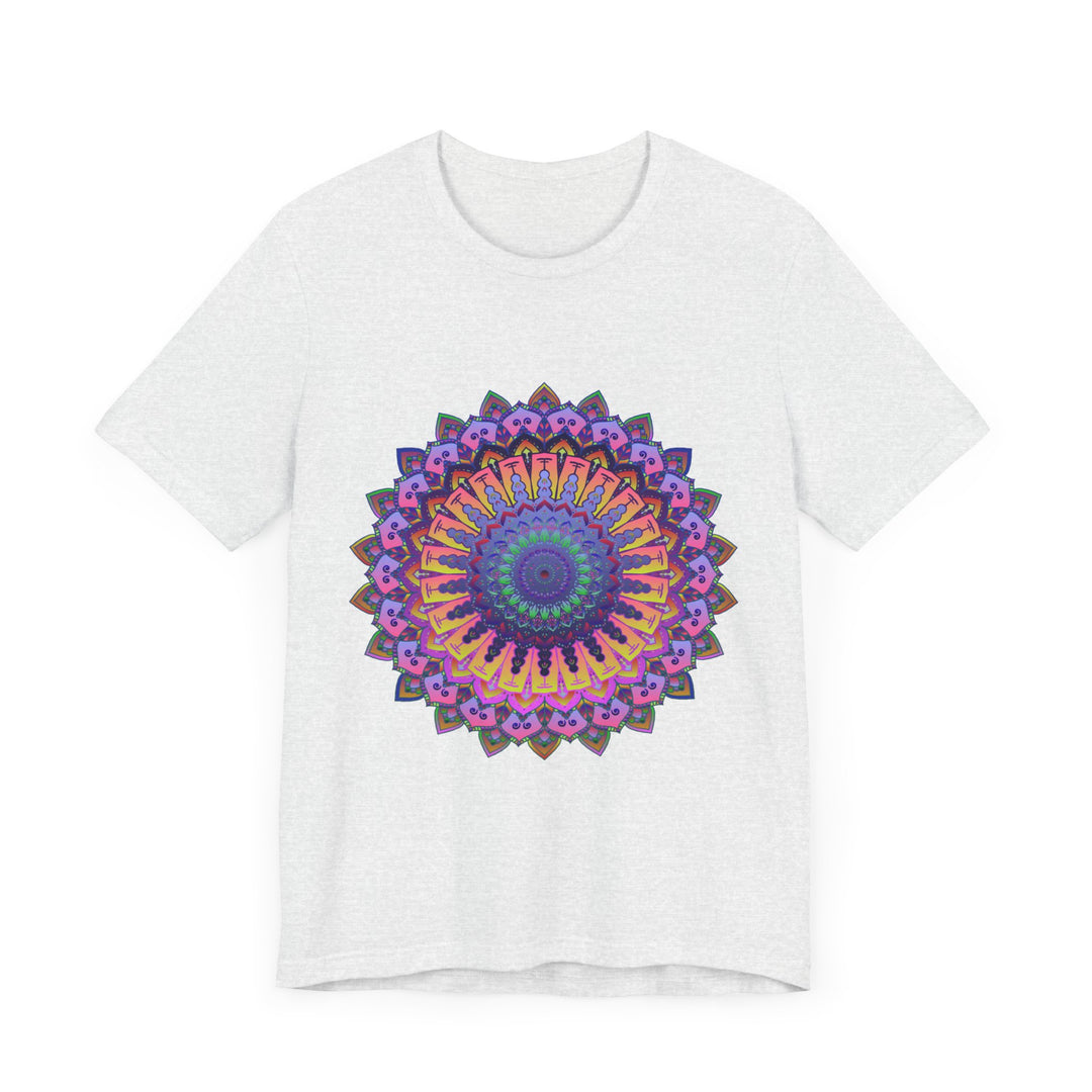 Colorful Mandala Meditation Tee featuring an intricate and vibrant design perfect for bringing calm and focus during your meditation practice