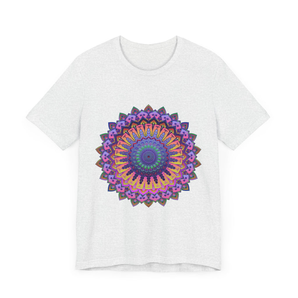 Colorful Mandala Meditation Tee featuring an intricate and vibrant design perfect for bringing calm and focus during your meditation practice