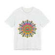 Vibrant Mandala Tee featuring an intricate and colorful design perfect for adding a pop of style to your wardrobe