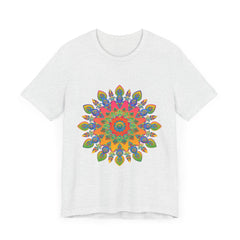Vibrant Mandala Tee featuring an intricate and colorful design perfect for adding a pop of style to your wardrobe