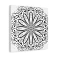 Black & White Mandala Art - Handmade, Matte Canvas, Stretched