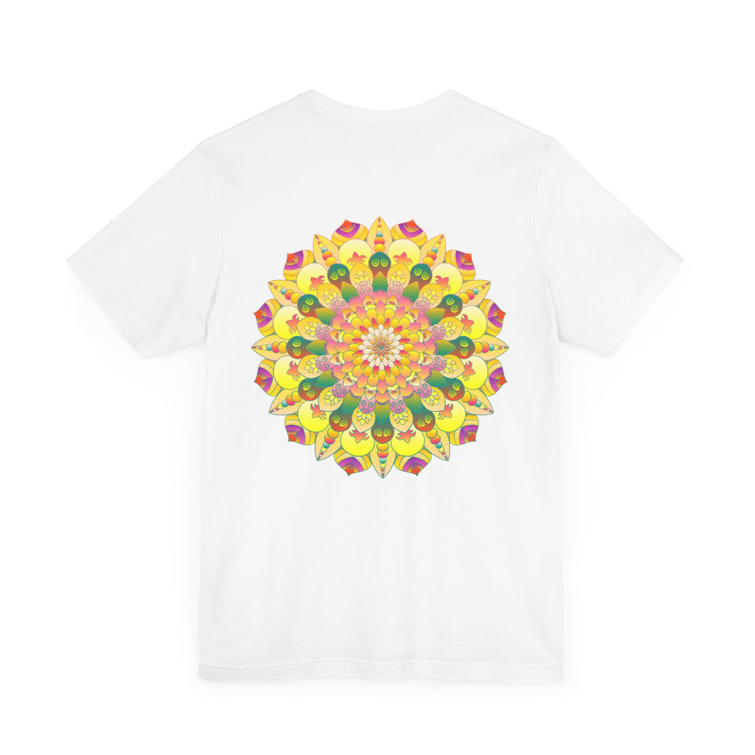 Vibrant Mandala Tee featuring intricate spiritual design for peace and harmony