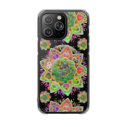 High-quality MagSafe®-compatible iPhone 14/15 case with stylish mandala design