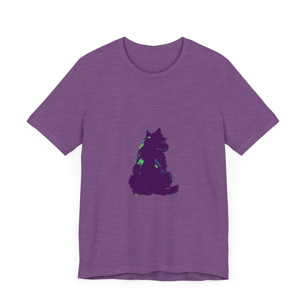 Black Cat Mystery - Colorful Silhouette T-Shirt in various sizes and vibrant colors for a stylish and mysterious look