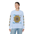 First year wedding anniversary unisex sweatshirt, featuring 'First of Many, Paper Anniversary' design on heavy blend crewneck