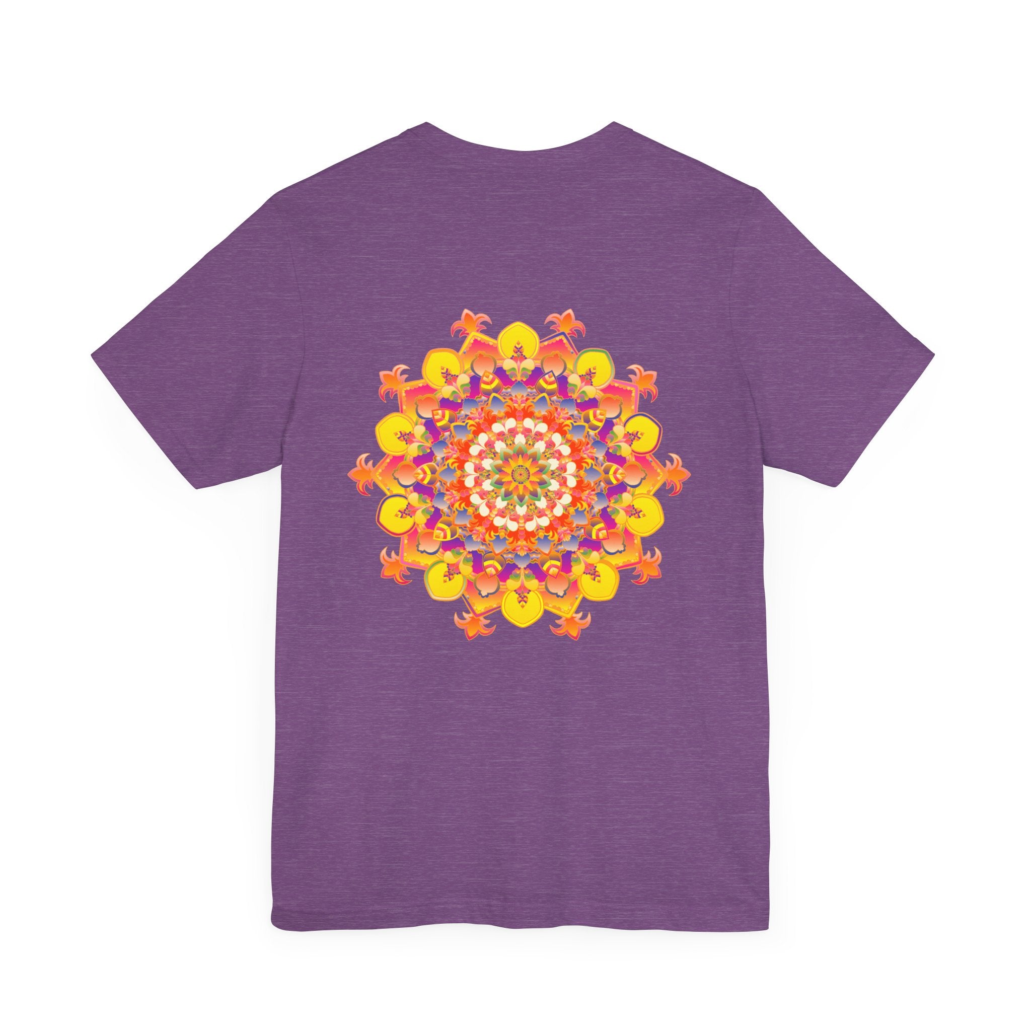 A colorful mandala tee featuring intricate designs that promote spiritual peace and harmony for a vibrant and balanced lifestyle